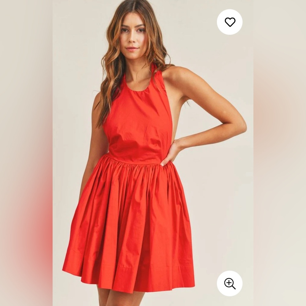 NWT Mable Red Halter Mini Dress